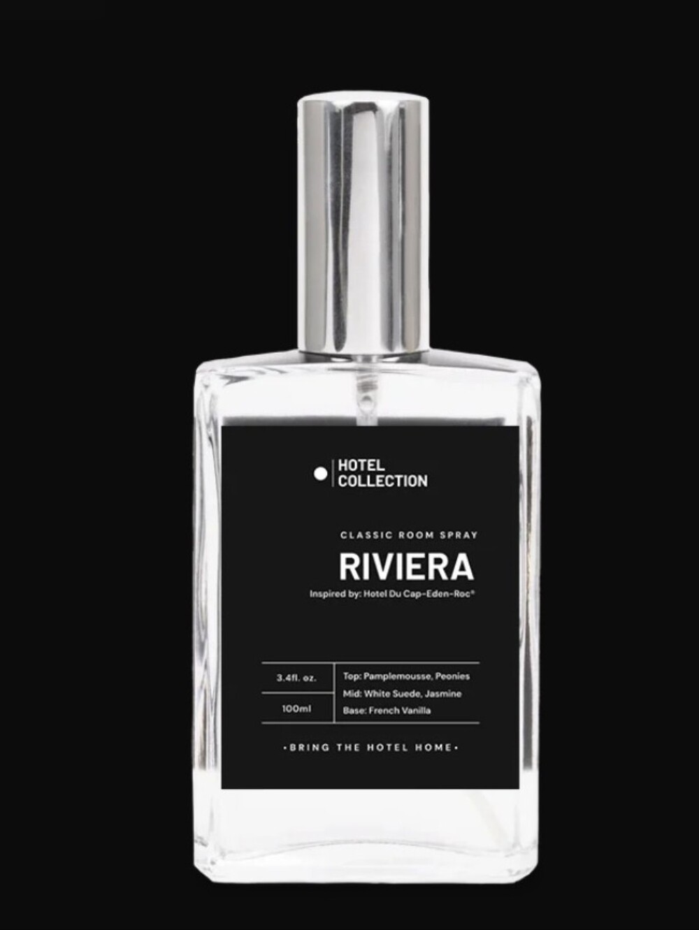 NWOT Hotel Collection Riviera Classic Room Spray - Clear Bottle with Black Label